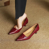 Cavelle | Leather Kitten Heel Pumps Refined Timeless Elegance
