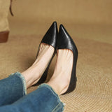 Cavelle | Leather Kitten Heel Pumps Refined Timeless Elegance