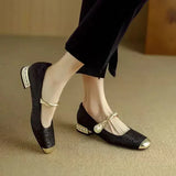 Chelischa | Pearl Strap Mary Jane Heels