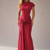 Arlienne | Lace Up Back Flowing Maxi Gown