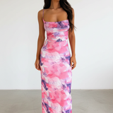 Azélie | Sapphire Floral Cowl Neck Maxi Dress