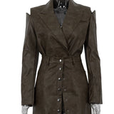 Calisse | Tailored Blazer and High Waist Mini Skirt Set