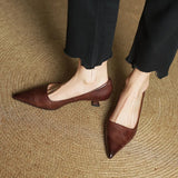 Cavelle | Leather Kitten Heel Pumps Refined Timeless Elegance