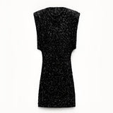 Bianca | Sequin Shoulder Mini Dress