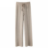 Elyndra | Soft Knit Wide Leg Drawstring Pants