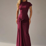 Arlienne | Lace Up Back Flowing Maxi Gown