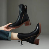 Virezza | Block Heel Boots Sleek Everyday Structure