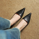 Cavelle | Leather Kitten Heel Pumps Refined Timeless Elegance