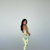 Rosalie | Sleeveless Floral Corset Maxi Dress