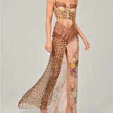 Noir Savannah | Animal Print Cowl Neck Maxi Dress