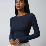 Eloria | Fitted Ribbed Long Sleeve Top