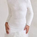 Violetta Serene | Feather Trim Mini Dress
