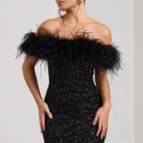 Celeste | Glitter Figure-Hugging Mini Dress