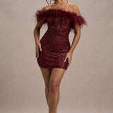 Celeste | Glitter Figure-Hugging Mini Dress