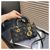 Maison Élitaire | Quilted Mini Handbag Gold Hardware Top Handle