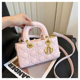 Maison Élitaire | Quilted Mini Handbag Gold Hardware Top Handle