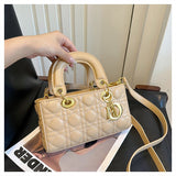 Maison Élitaire | Quilted Mini Handbag Gold Hardware Top Handle