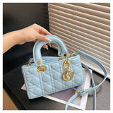 Maison Élitaire | Quilted Mini Handbag Gold Hardware Top Handle