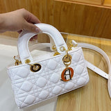 Maison Élitaire | Quilted Mini Handbag Gold Hardware Top Handle