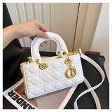 Maison Élitaire | Quilted Mini Handbag Gold Hardware Top Handle
