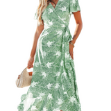 Lionie Roselle | Floral Wrap Maxi Summer Dress