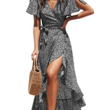 Lionie Roselle | Floral Wrap Maxi Summer Dress