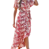 Lionie Roselle | Floral Wrap Maxi Summer Dress