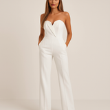 Velmique | Tailored Jumpsuit Wide Leg Structured Bodice