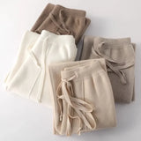 Elyndra | Soft Knit Wide Leg Drawstring Pants