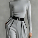 Madison | Belted Turtleneck Two Piece Set