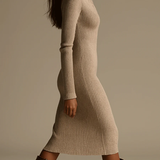 Madeline | Striped Knit Midi Dress