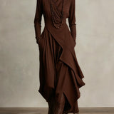 Rosaline | Draped Long Sleeve Maxi Dress