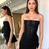 Valerie | Strapless Sculpted Corset Top