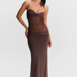 Nyx | Sheer Twist Strapless Maxi Dress