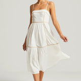 Lunara Belle | Strapless Layered Maxi Summer Dress