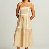 Lunara Belle | Strapless Layered Maxi Summer Dress