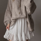 Marielle | Oversized Button Front Knit Cardigan