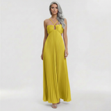 Velmoura | Strapless Pleated Maxi Dress