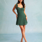 Léonie Soleil | Floral Sweetheart Mini Summer Dress