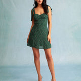Léonie Soleil | Floral Sweetheart Mini Summer Dress