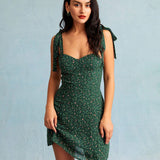 Léonie Soleil | Floral Sweetheart Mini Summer Dress
