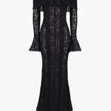 Natas | Lace Off Shoulder Maxi Gown