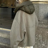 Urban Halo | Oversized Hooded Zip Jacket with Adjustable Hem