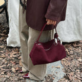 Terra Suede | Soft Suede Shoulder and Crossbody Bag with Zip Closure