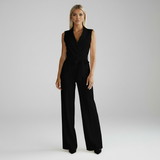 Belara | Sleeveless V Neck Jumpsuit Full Length