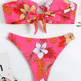 Fiorella | Strapless Bikini Floral Print Ring Detail