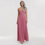 Velmoura | Strapless Pleated Maxi Dress
