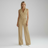 Belara | Sleeveless V Neck Jumpsuit Full Length