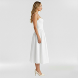 Floravienne | Floral Corset Sleeveless Midi Summer Dress