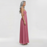 Velmoura | Strapless Pleated Maxi Dress